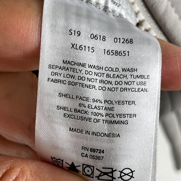 Columbia Full Zip Lined Jacket Women's Size Small Light Gray Beige Soft Shell - Picture 12 of 12